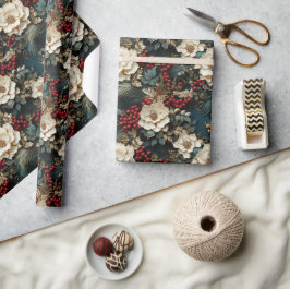 Retro Vintage traditionelle 3D-Blume Geschenkpapier