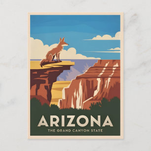 Retro Vintage Travel Arizona Grand Canyon Landscha Postkarte