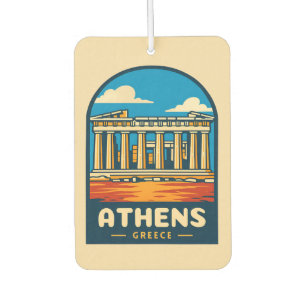 Retro Vintage Travel Athens Griechenland Parthenon Autolufterfrischer