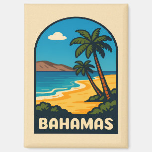 Retro Vintage Travel Bahamas Beach Landschaft Magnet