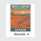 Retro Vintage Travel Bryce Canyon Nationalpark Aufkleber (Blatt)