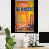 Retro Vintage Travel Design Poster (Heimbüro)