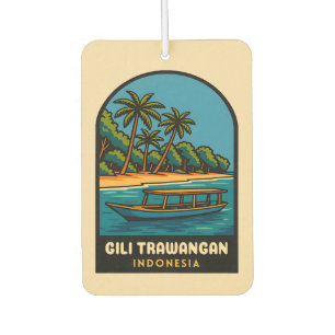 Retro Vintage Travel Gili Trawangan Indonesien Autolufterfrischer