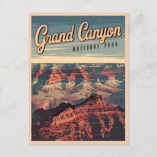 Retro Vintage Travel Grand Canyon Landschaftliche  Postkarte