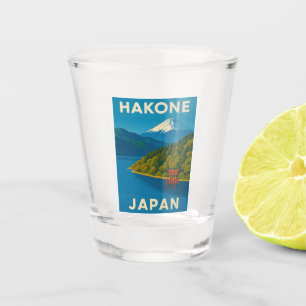 Retro Vintage Travel Hakone Japan Landschaftliche Schnapsglas