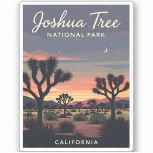 Retro Vintage Travel Joshua Tree Nationalpark Aufkleber