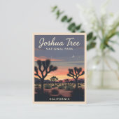 Retro Vintage Travel Joshua Tree Nationalpark Postkarte (Stehend Vorderseite)