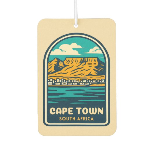 Retro Vintage Travel Kapstadt Südafrika Autolufterfrischer (Vorderseite)