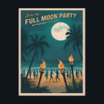 Retro Vintage Travel Koh Phangan Full Moon Party Postkarte<br><div class="desc">Mit diesem einzigartigen Retro-Reise-inspirierten Design entspannen Sie in der lebendigen Energie und in den unvergesslichen Nächten der Full Moon Party auf Ko Phangan. Dieses Design überflutet mit Nostalgie und Vintagem Charme und würdigt die legendären Party am Strand und die elektrisierende Atmosphäre einer der berühmtesten thailändischen Inseln.</div>