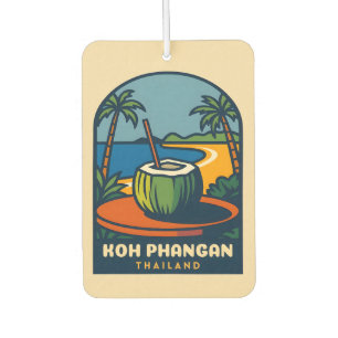 Retro Vintage Travel Koh Phangan Island Thailand Autolufterfrischer