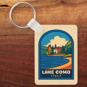 Retro Vintage Travel Lake Como Italien Landschaft Schlüsselanhänger