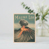 Retro Vintage Travel Mauna Loa Hawaii Postkarte (Stehend Vorderseite)