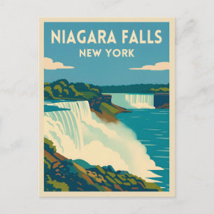 Retro Vintage Travel Niagara Falls New York Postkarte