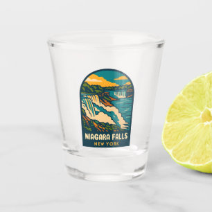 Retro Vintage Travel Niagara Falls New York Schnapsglas