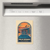 Retro Vintage Travel Palm Springs California Magnet (In Situ (Geschirrspüler))