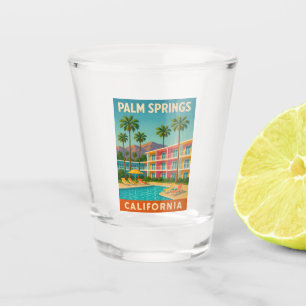 Retro Vintage Travel Palm Springs Schnapsglas