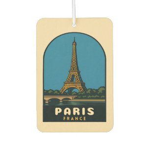 Retro Vintage Travel Paris Frankreich Eiffelturm Autolufterfrischer