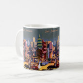 Retro Vintage Travel San Francisco Kalifornien Kaffeetasse (Vorderseite Links)