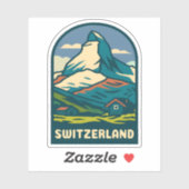 Retro Vintage Travel Schweiz Matterhorn Aufkleber (Blatt)