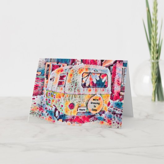 Retro Vintage Travel Trailer Camper Moving Ankündigung (Vorderseite)