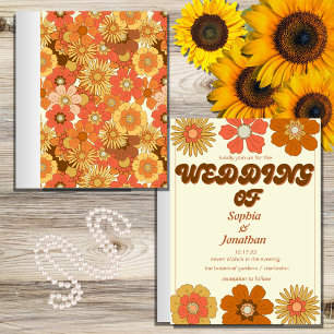 Retro Vintage trendige Hochzeitseinladung Einladung