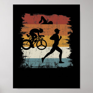 Retro-Vintage-Triathlon Poster