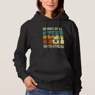 Retro Vintage Trinkt Gut Mit Anderen Tequila Bier Hoodie