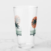 Retro/Vintage tropische Palmen Glas (Rechts)
