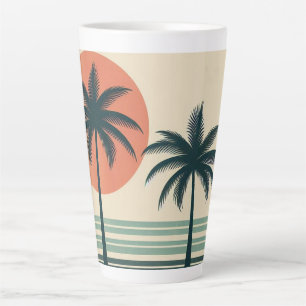 Retro/Vintage tropische Palmen Milchtasse