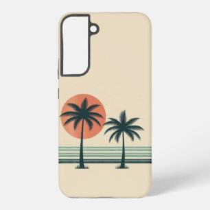 Retro/Vintage tropische Palmen Samsung Galaxy Hülle