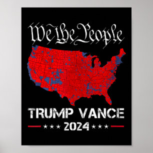Retro Vintage Trump Vance 2024 Wir das Volk wählen Poster