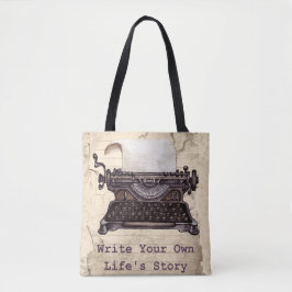 Retro Vintage Typewriter Write Your Own Life Story Tasche