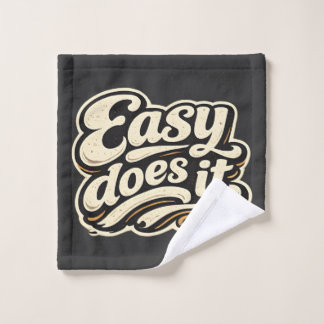 Retro-Vintage-Typografie "Easy Does It" Badhandtuch Set