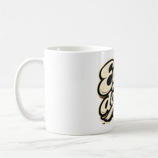 Retro-Vintage-Typografie "Easy Does It" Kaffeetasse