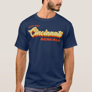 Retro Vintage Typografie Who Dey Cincinnati T-Shirt