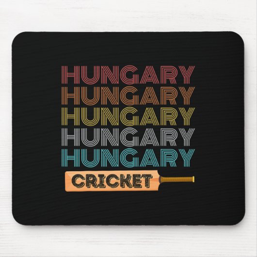 Retro Vintage Ungarn Cricket Mousepad (Vorne)
