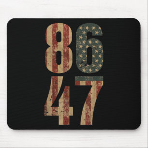 Retro Vintage US-Flagge 86 47 Anti Trump _1 Mousepad