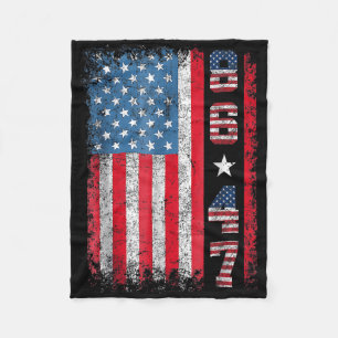 Retro Vintage US-Flagge 86 47 Anti Trump Fleecedecke