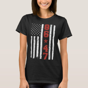 Retro Vintage US-Flagge 86 47 Anti Trump T-Shirt