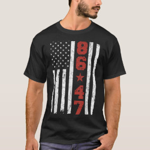 Retro Vintage US-Flagge 86 47 Anti Trump T-Shirt