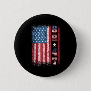Retro Vintage USA-Flagge 86 47 Anti Trump Button