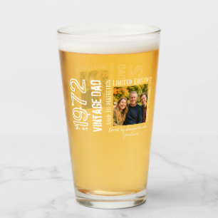 Retro-Vintage-Vater-Spaß-Spruch-Schwarzes-Geschenk Glas