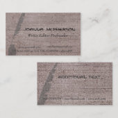 Retro Vintage Verfasser-Feder-Spule Visitenkarte (Vorne/Hinten)