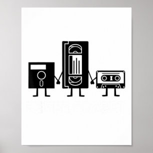 Retro Vintage Vergiss nicht Cette Tape Poster
