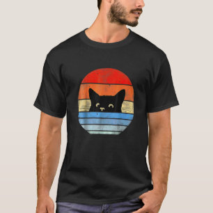 Retro Vintage Versteckende Katze T-Shirt