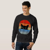 Retro Vintage versteckte Katze Sweatshirt (Vorne ganz)