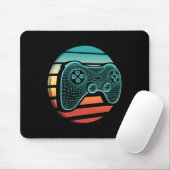 Retro Vintage Videospiel-Controller Gamer Sonnenun Mousepad (Mit Mouse)