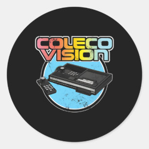 Retro Vintage Videospiel-Spieler Runder Aufkleber