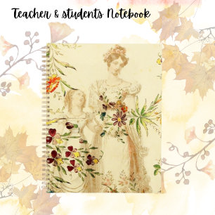 Retro Vintage Viktorianische Lady Floral Planner Planer