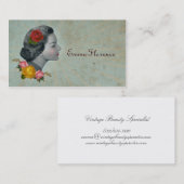 Retro Vintage viktorianische nennende Visitenkarte (Vorne/Hinten)